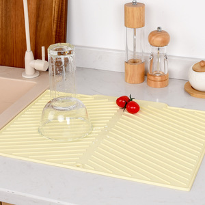 Vente en gros de coussinets de vidange rectangulaires pour évier, tapis de séchage de vaisselle, tapis de table isolant antidérapant - Product Image 3