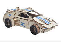 Kit de construction de puzzle 3D en bois d'assemblage, jouet éducatif de dessin animé fait à la main, découpe laser écologique pour les 3 ans et plus