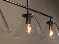 Suspension linéaire industrielle minimaliste moderne américaine, lustre conique style ferme pour salle à manger, chambre, comptoir de bar