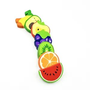 Çocuklar için 3D eğlenceli mini silgi sevimli renkli meyve ve sebze şekli özel silgi