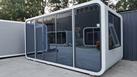 Maison capsule spatiale Apple Pod de 20 pieds, maison modulaire de luxe pour village de vacances, maison préfabriquée mobile miniature