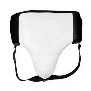 Protector Inguinal de Boxeo de PU Blanco y Negro, Equipo de Protección para Entrenamiento - Product Image 2