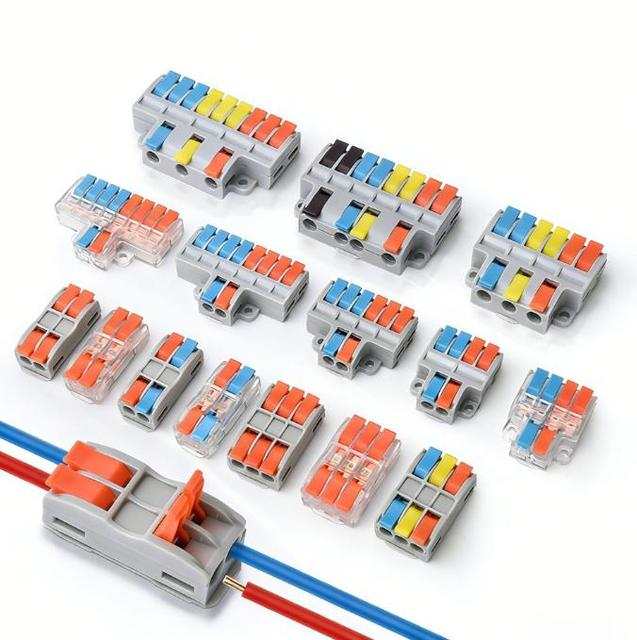 Quick Wiring for Terminal Block Solder Stripping Free Pluggable Universal Solid Stranded Wires Wire Splitting Splicing Joint
