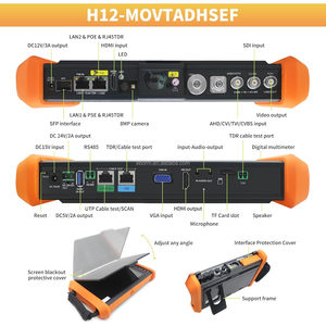 Camera quan sát Tester H12-MOVTADHSEF 8K 32P 12P PoE + Max 90W IP Camera Tester DMM TDR Mạng công cụ Gigabit SFP cổng HDMI Wifi - Product Image 4