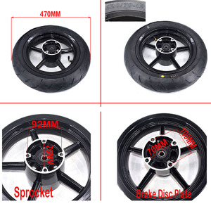 Ruedas Super para Motocicleta, Rin Delantero de <span class=keywords><strong>12</strong></span> <span class=keywords><strong>Pulgadas</strong></span> 2.50-<span class=keywords><strong>12</strong></span> con Neumático de Carretera 110/70-<span class=keywords><strong>12</strong></span>, Neumático Trasero 3.00-<span class=keywords><strong>12</strong></span> 120/70-<span class=keywords><strong>12</strong></span> para Motocicleta Tuttio Dirt <span class=keywords><strong>Pit</strong></span> <span class=keywords><strong>Bike</strong></span> - Product Image 3