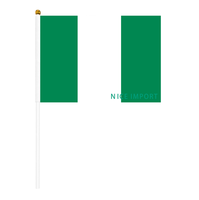 Drapeau de Montserrat, petit drapeau à main résistant aux intempéries en polyester pour la décoration de table, les événements scolaires, les matchs de football, les défilés, les célébrations