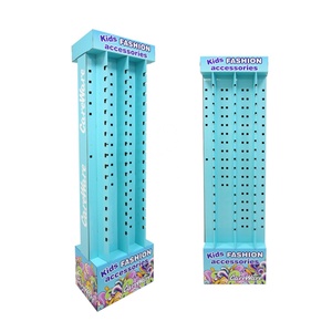 Présentoir de sol en carton à crochets pour extensions capillaires et lunettes, idéal pour les magasins de lunettes - Offre Spéciale - Product Image 5