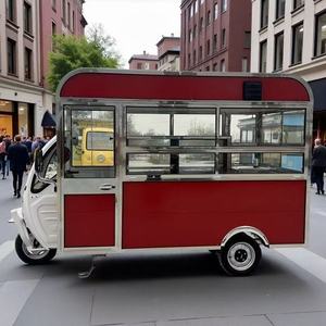 Carretto Mobile per Caffetteria Completamente Attrezzato, Rimorchio per Fast Food, Triciclo Elettrico con Telaio in Acciaio Inox, Capacità Personalizzabile - Product Image 2