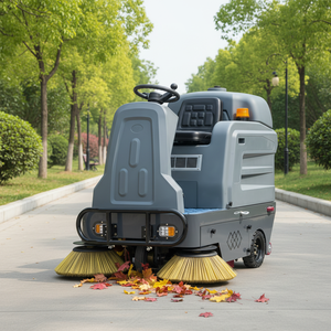 Balayeuse de voirie industrielle électrique compacte pour cour, trottoir et route extérieure - Product Image 1