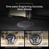 Grabador Láser de Diodo Encapsulado XTool S1 20W, Máquina de Grabado y Corte Láser CNC de Alta Precisión, Paquete Básico para Madera y Metal