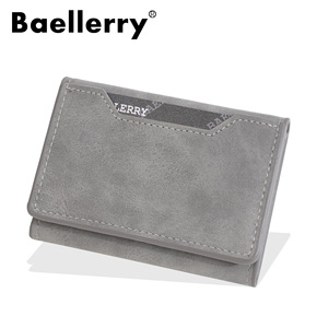 Baellerry Men's Short <b>Wallet</b> Gray 4 Inch Horizontal Card <b>Holder</b> Everyday Use - Product Image 2