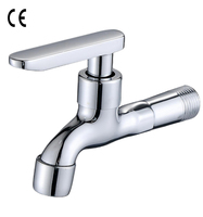 Robinet mural moderne en alliage de zinc chromé poli de haute qualité pour lavabo et machine à laver YOROOW