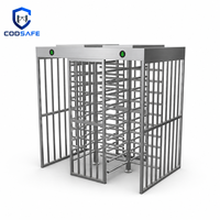 Portique de sécurité à prix d'usine, portillon carré à double voie pleine hauteur, tourniquet RFID avec reconnaissance faciale pour aéroports et chantiers
