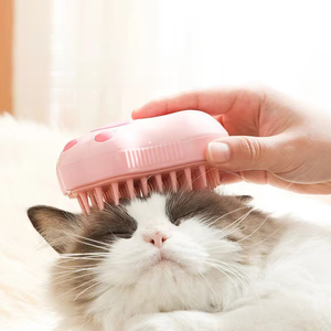 Reusable Rechargeable Spray Pet Steam Brush Hair Remover <b>Tool</b> Self Cleaning Bath Grooming Massage For Cats Dogs - Product Image 3