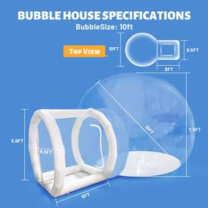 Sıcak satış şişme kabarcık kubbe çadır açık hava glatransparent şeffaf şişme balon sıçrama ev - Product Image 3