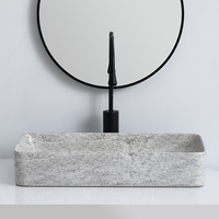 Lavabo en céramique occidentale moderne, rectangulaire, en porcelaine, pour salles de bain, sanitaires et équipements de salle de bain