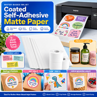 Papier d'étiquettes autocollantes personnalisées en rouleau, séchage rapide, finition mate, imprimable, papier pour imprimante d'étiquettes, impression couleur, rouleau d'étiquettes adhésives