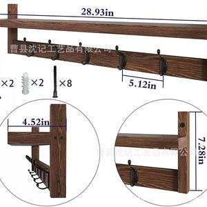 Ganchos de Acero Inoxidable para Montar en la Pared, Autoadhesivos, Sin Necesidad de Instalación, Perchero de Cocina Rectangular Plateado de 8 Niveles - Product Image 5