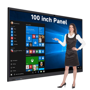 ไวท์บอร์ดอัจฉริยะแบบสัมผัสหน้าจอขนาด 55 65 75 85 86 98 นิ้ว รุ่น 1 Pen Finger Touch Interactive Flat 4k Lcd Digital Smart สำหรับโรงเรียนและการสอน WS98CON-E สีขาว - Product Image 1