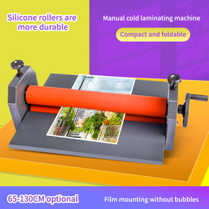 ماكينة تصفيح الأغشية الباردة LBS1300 ، يدوية لسطح المكتب البارد مع بكرات مطاطية عالية الجودة - Product Image 2