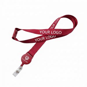 Cordones Personalizados de Alta Calidad con Logotipo, Porta Tarjetas de Identificación, Accesorios con Gancho, Cordón de Moda Ligero y Duradero de Poliéster/Nailon/Satén - Product Image 1