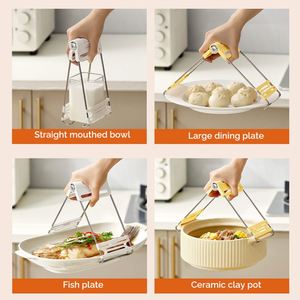 Multi Gear Adjustment Kitchen Hot Food Cooking <b>Tongs</b> Anti-scald Dish Bowl Stainless Steel Folding Hot Dish Plate Lifter Clip - Product Image 6