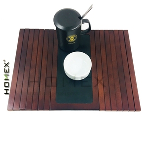 Table d'appoint en bambou <span class=keywords><strong>pour</strong></span> canapé avec porte-gobelet - Table antidérapante <span class=keywords><strong>pour</strong></span> boissons, collations, télécommande, plateau pliable en bambou réglable - Product Image 1