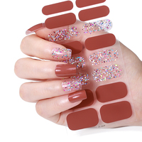 Kit de Décoration d'Ongles DIY : Autocollants Scintillants Non Toxiques, Bandes de Vernis, Fournitures pour Ongles