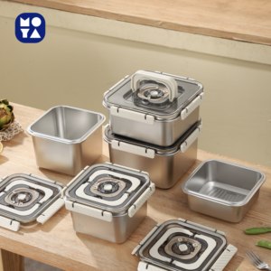 Đa-Chức Năng Thép Không Gỉ Thực Phẩm Lưu Trữ Hộp Lâu Dài Con Dấu Crisper Nhà Bếp Container Cho Bánh Mì Lưu Trữ Cho Đảng Sử Dụng - Product Image 5