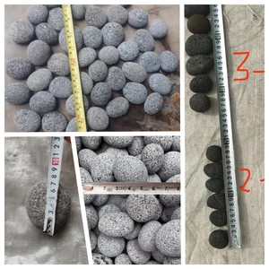 Pietra Lavica Vulcanica Grigia di Alta Qualità, Resistente, Arrotondata e a Forma di Uovo, per Barbecue e Stufe - Product Image 3