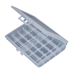 Estuche portátil para baterías, caja de almacenamiento de plástico transparente con 10 ranuras para pilas AA AAA - Product Image 5