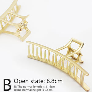 Koreanische Metall große Haarnadel platte Haar rutsch feste Legierung Haar Krallen <span class=keywords><strong>clips</strong></span> für Frauen 2021 - Product Image 4