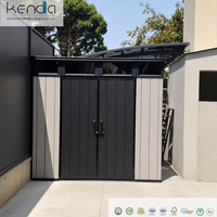 Abri de jardin extérieur KENDA OEM en plastique 10x8 pieds, montage facile avec moins de vis, robuste et verrouillable, pour cour et balcon