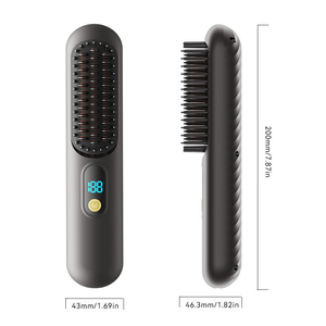 Brosse lissante électrique sans fil avec chauffage, certifiée CE, design portable, lisseur de cheveux - Product Image 2