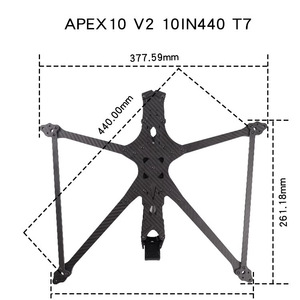 เฟรมโดรน Apex10 V2 ขนาด 10 นิ้ว 440 มม. T7 ทำจากคาร์บอนไฟเบอร์ 3K สำหรับแข่ง FPV พร้อมขายึดกล้องสำหรับถ่ายภาพ รุ่น DC - Product Image 2