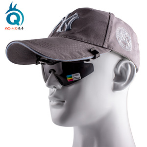 Lunettes de soleil à clipser Xq-H2, noires, verres PC UV400, anti-éblouissement, pour la pêche, les sports de plein air, unisexe - Product Image 4