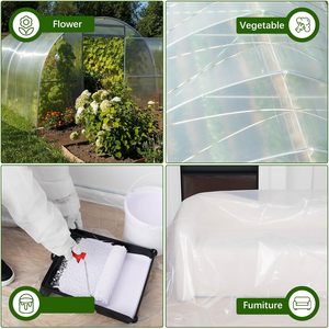 Film plastique pour serre 10 x 26 pieds 8 mil transparent résistant aux UV en polyéthylène pour serre à armatures usage agricole - Product Image 6
