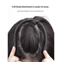 Perruque synthétique pour femme, extension de cheveux en fibre haute température, une seule pièce, 5 clips, longue et droite, 70 cm, postiche volumineux, perruque synthétique