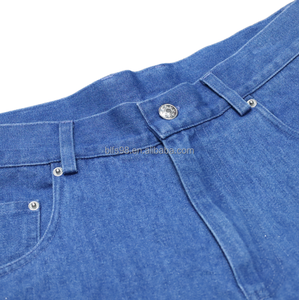 Vaqueros vintage con pedrería 100% algodón, estampado de logo personalizado, con cordón, cintura media, estilo casual, de verano, a la moda, rectos, transpirables, lavado crudo. - Product Image 5