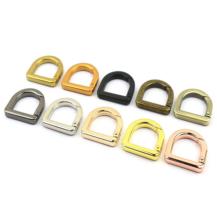 Wholesale 20mm Brass D Ring Luggage Spring Ring Buckle Carabiner D