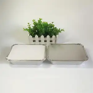 厂家价格定制食品包装一次性锡箔板烧烤盘食品铝箔容器托盘和塑料盖