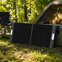 Panneau solaire portable 100W en fibre de verre, chargeur solaire de type N, résistant à l'eau IP65, pour le camping, les camping-cars, les bateaux, la randonnée et l'utilisation hors réseau