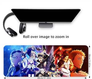 カスタムロゴ印刷 大型マウスパッド 滑り止めゴムベース ゲーミング アニメ コンピューター 縫製エッジ ワイド ロング デスクマット マウスパッド - Product Image 2