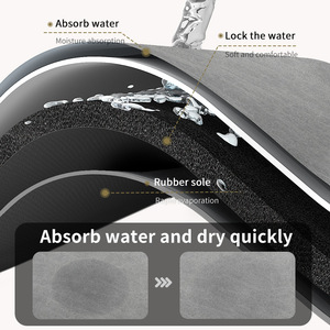 Alfombra de baño de tierra diatomeas en forma de U, antideslizante, de secado rápido, absorbente, minimalista, para la puerta del baño. - Product Image 3