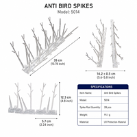 Piques anti-pigeons en plastique écologiques pour toits, murs, clôtures, balcons, lutte antiparasitaire extérieure