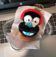 Breloque de sac à dos Pingouin bavard, petit pingouin mâle en peluche, porte-clés pour sac à dos, décoration d'appoint pour sac à dos