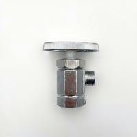 Robinet d'arrêt d'angle manuel en alliage de zinc de style américain, conception multi-tours pour salle de bain et chauffe-eau