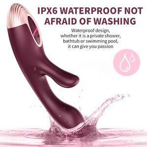 Commercio all'ingrosso della fabbrica prodotti del sesso doppio motore del pene Dildo della bacchetta del Dildo del pene massaggio delle donne delle donne del sesso del giocattolo del coniglio vibratore magico bacchetta - Product Image 3