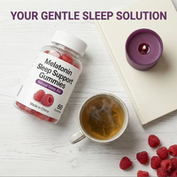Gommes à mâcher à la mélatonine naturelle avec des vitamines pour détendre le système nerveux, s'endormir plus rapidement, soulager le sommeil, bonbons gommeux