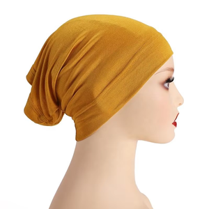 Sous Hijab Chapeau Casquette Stretch Couleur Unie Écharpe Musulmane <span class=keywords><strong>Bonnet</strong></span> Jersey Cap Head Wrap Tube Chapeau Ouvre sur 2 Extrémités Couvre-<span class=keywords><strong>cou</strong></span> Personnalisé - Product Image 2